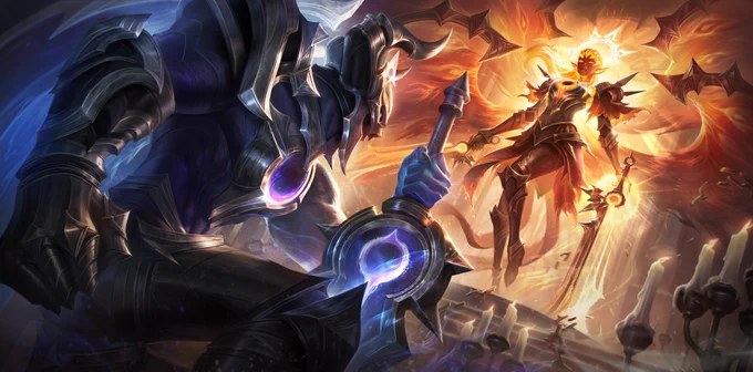 Several of the Eclipse and Gangplank the Betrayer's splashes were done by West Studio, they didn't do Prestige Lunar Eclipse Senna and Sea Dog Yasuo however. 