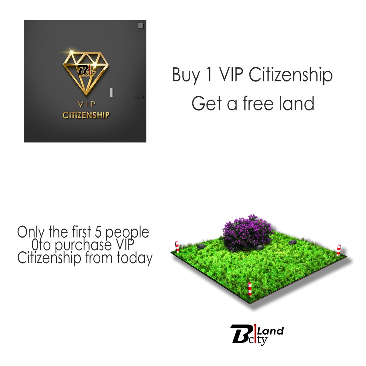 B1City's tweet photo. Giveaway Gate Open now 😍
Hey Collectors.We are B1 city official club.
♦️Only for the first 10 purchased♦️
Buy one any NFT &amp; get Another City Land Free 😍
#NFT #nftcommunity #nftdrop #nftartist #openseanft #crypto #ethereum https://t.co/YJocqhrRQD