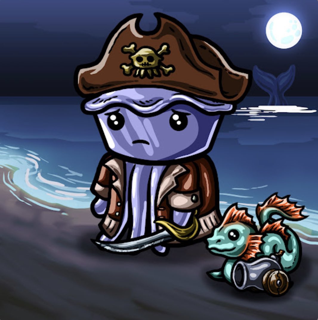 okin_token3's tweet photo. @PielandNFT For our #CompanionTuesday Willy has his own protection 🏴‍☠️ https://t.co/ClTMBidVTd