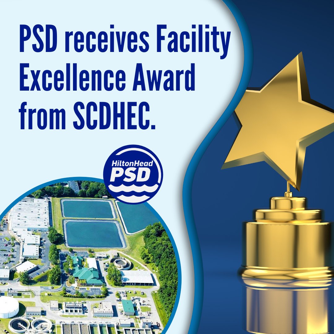 The PSD has once again been honored with the S.C. Department of Health and Environmental Control’s Facility Excellence Award as a utility and for its Recycled Water Plant on Oak Park Drive. 

Read more:
bit.ly/35HFSP2 

#RecycledWater #SCDHEC #Award #FacilityExcellence