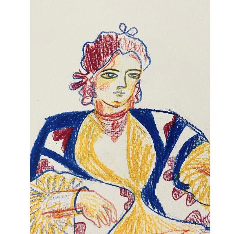 coll_artemisiae's tweet photo. Léa (leartwork_) revisite l’œuvre de Delacroix, « Les Femmes d’Alger dans leur Appartement » dans son propre style ✨ https://t.co/Lfm8SCvOCc