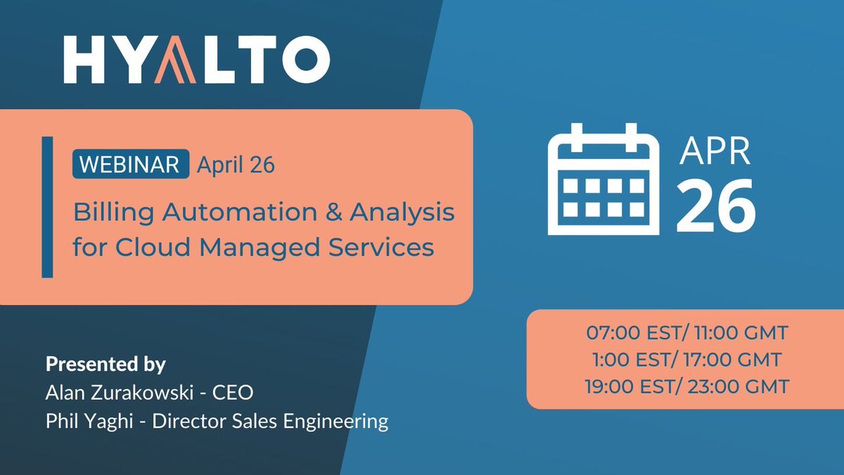 [WEBINAR] Billing Automation &amp; Analysis for Cloud Managed Services

Join us April 26th and discover how to monetize your cloud managed services business with an all-in-one platform. 3 times available! Register today: hubs.ly/Q017XJ7t0

#Cloud #MSP