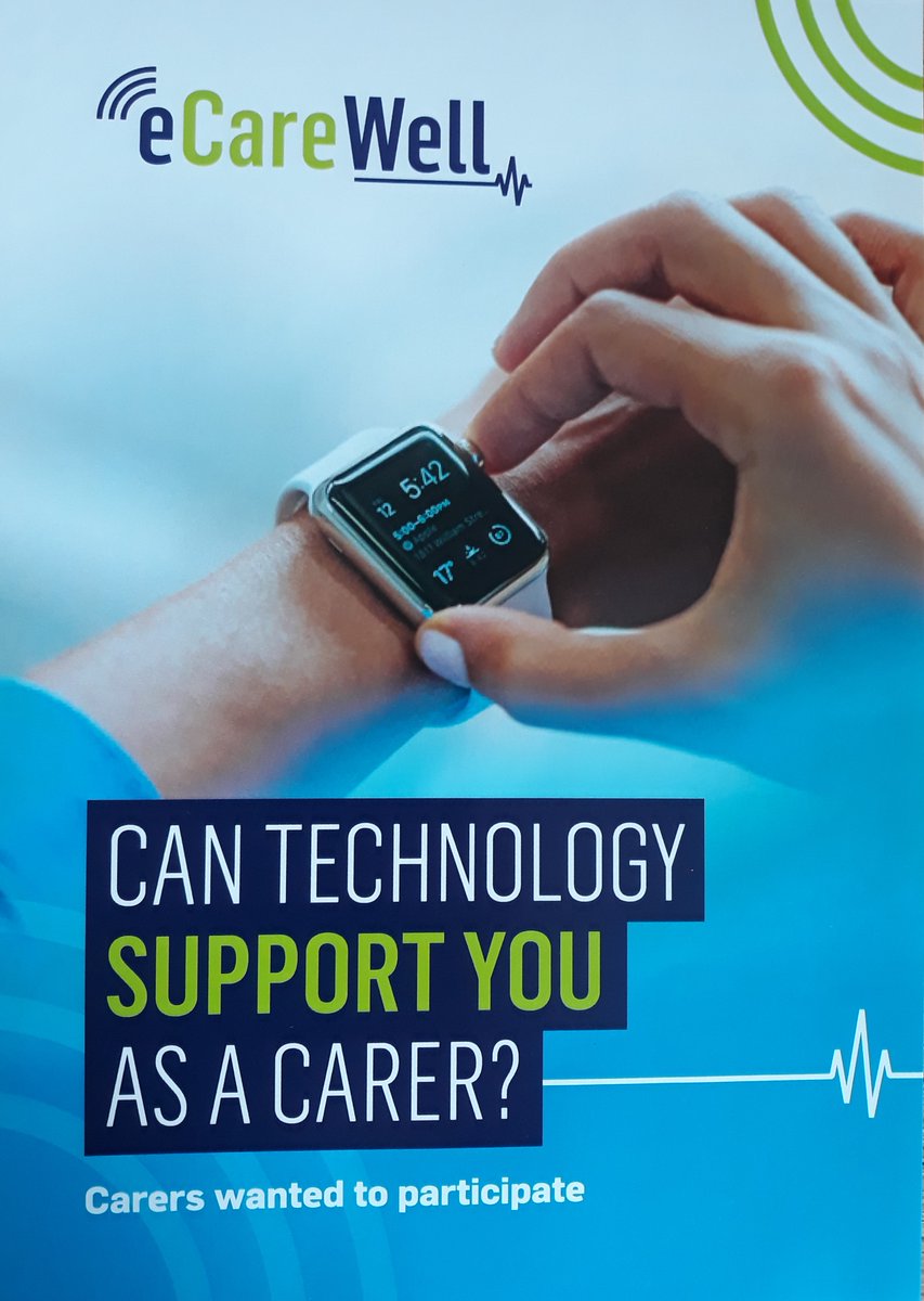 EcareWell's tweet photo. Do you care for a family member in #Derry #Londonderry #Strabane would you like to understand how technology could support you? Take part in this innovate project to match carers with technology that can help #mental &amp; #physical health contact j.condell@ulster.ac.uk if interested https://t.co/WNp170vqr9