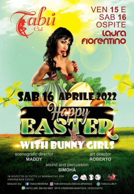 15-16 APRILE LAURA FIORENTINO  Vi aspetta Al TAB&Ugrave; CLUB di Cremona 💣💥 @MoastarAgencyRM  #cremona https://t<a href="/tag/cremona"class="tags"><span>#cremona</span></a>