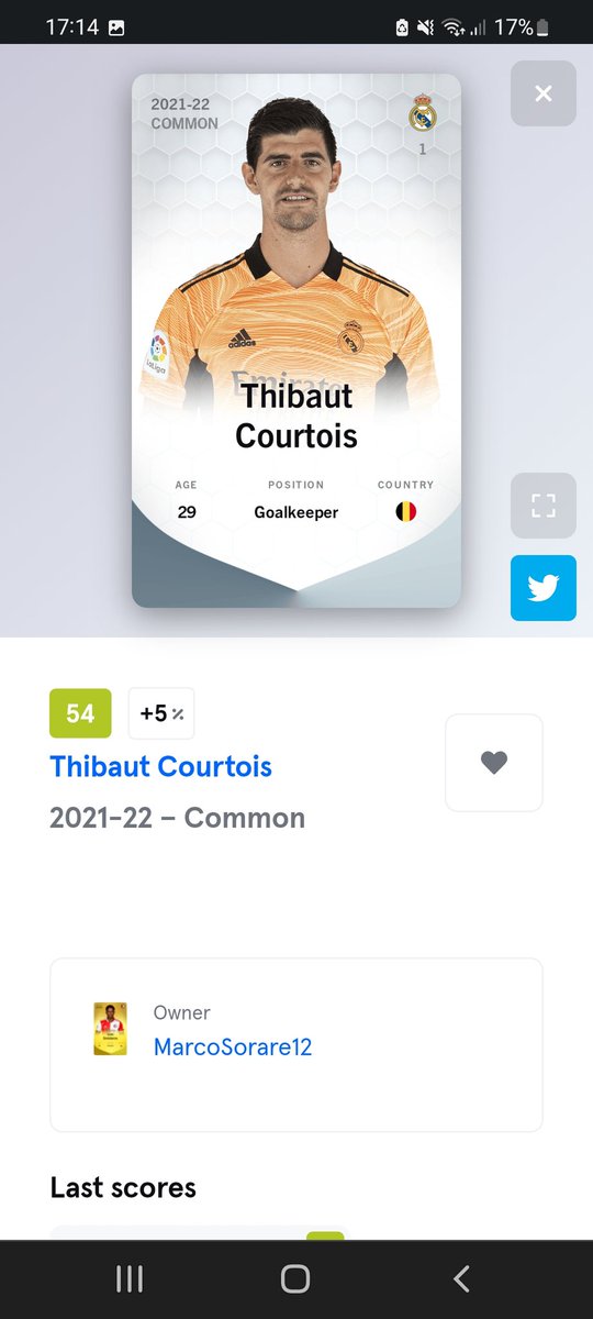 MarcoFR1908's tweet image. De rewards van de afgelopen Gameweek. Had stiekem wel iets meer gehoopt van Tier 3, maar het is niet anders. Courtois wel weer leuke toevoeging voor het commonteam #sorare #rewards