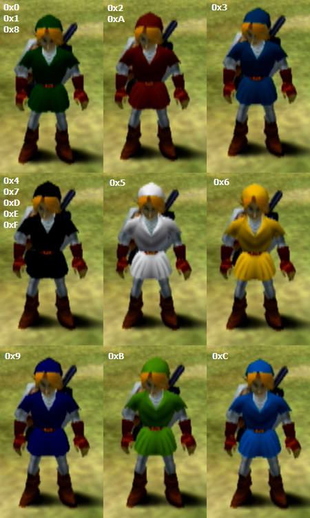 How to change Link's Tunic Color in OOT 