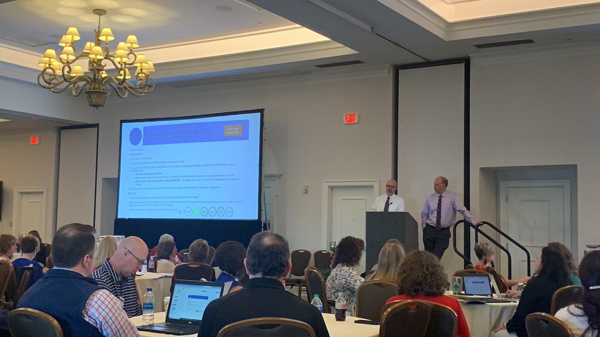 Drs. Tom Tomberlin &amp; Andrew Sioberg are presenting info related to the PEPSC draft educator licensing plan. <a href="/NCASAtweets/">NCASA</a> @CTruittNCDPI <a href="/ncpublicschools/">NC Public Schools</a> <a href="/BESTNCorg/">BEST NC</a>