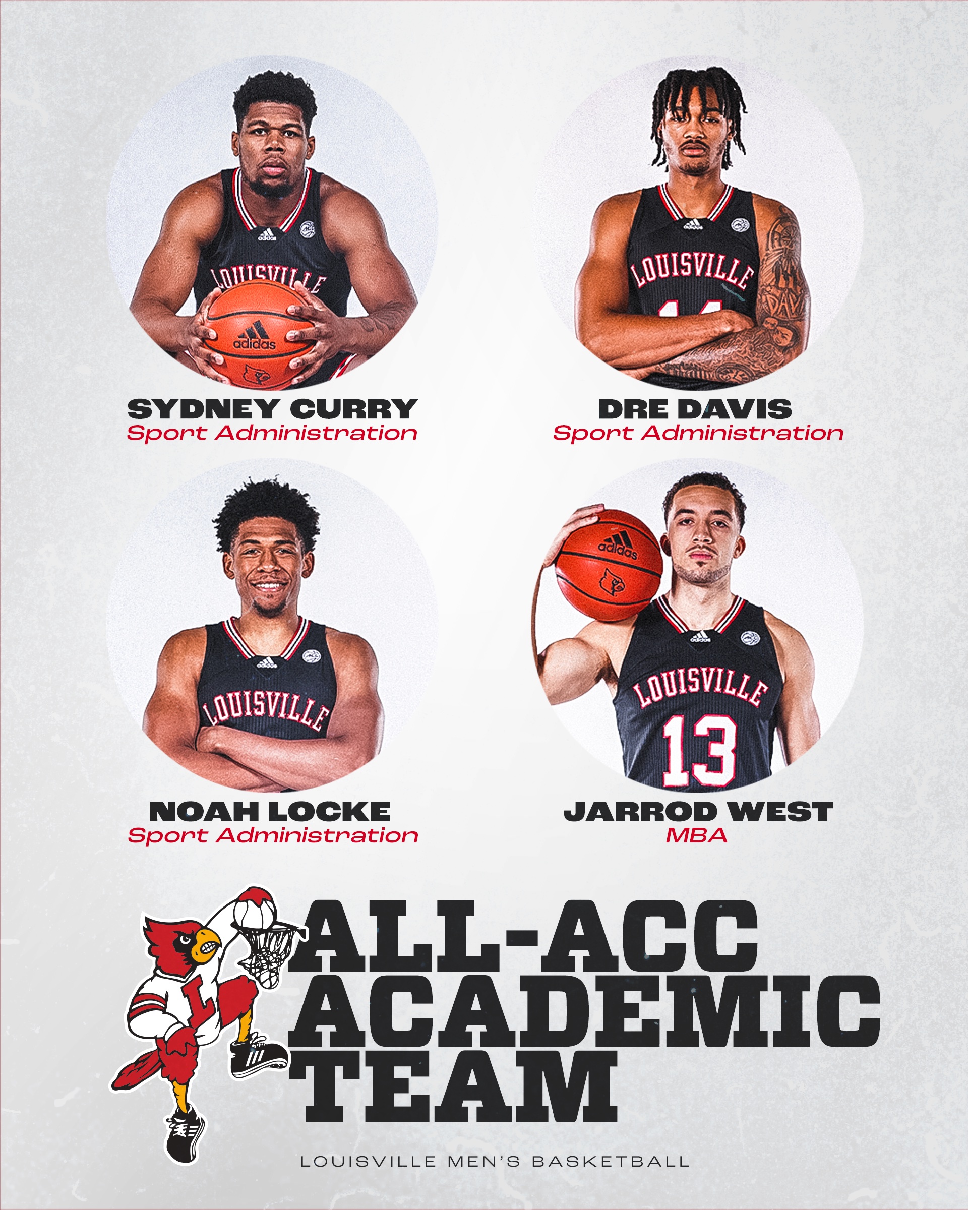 Louisville Men's Basketball on X: Congrats to our 4 All-ACC