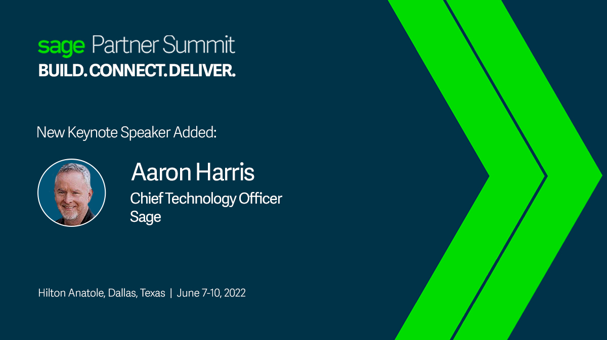🚨#SagePartnerSummit speaker announcement!

<a href="/AaronRHarris/">Aaron Harris</a>, Chief Technology Officer, brings 20 years of high-tech #engineering experience to the stage to help you #BuildConnectDeliver with Sage.

Join him &amp; other <a href="/sagegroupplc/">Sage</a> leaders from June 7-10👇1sa.ge/wIns50IHJzN