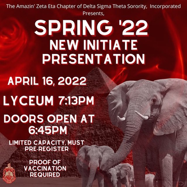 UNT Lyceum @ 7:13pm

Reminder: proof of vaccination &amp; face masks required.

eventbrite.com/e/zeta-eta-spr…