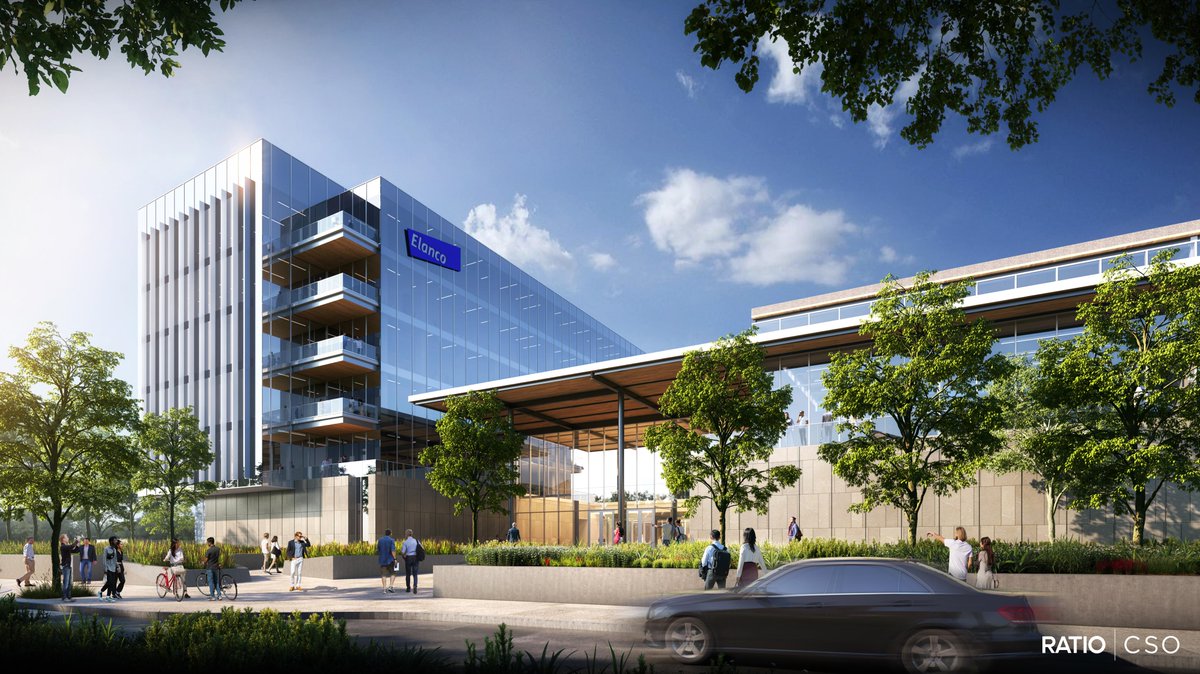 Elanco's tweet photo. Our new global HQ, in the heart of Indianapolis’ historical West Side, will be an animal health epicenter of growth &amp; innovation. We thank our government officials for support &amp; look forward to the important relationships we will build with our neighborhood community partners. https://t.co/3Wz20TfsQ3