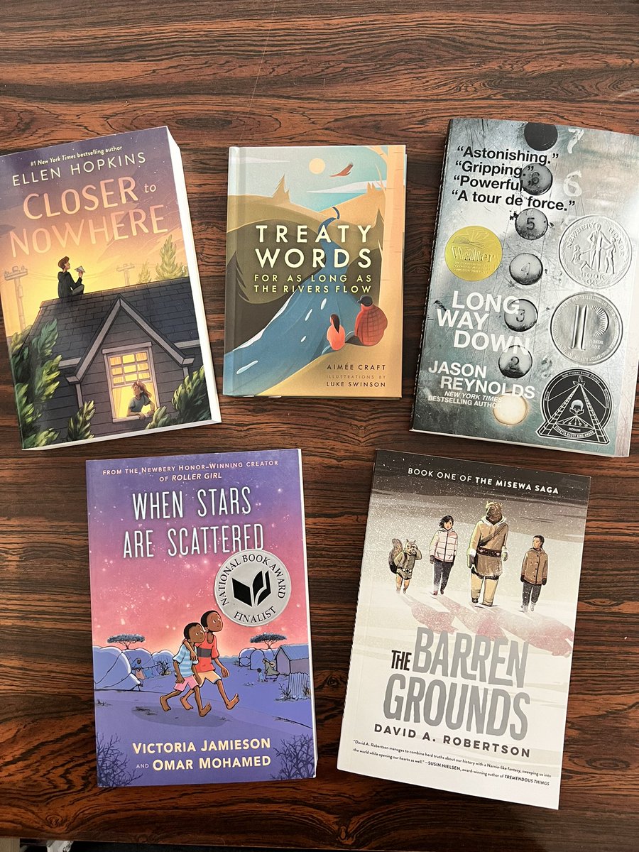 When your @ULSca order arrives. Excited to dig in to these! Any other suggestions for middle grade novels in verse? #middlegradenovels #novelsinverse #bced #literacy @DaveAlexRoberts @EllenHopkinsLit