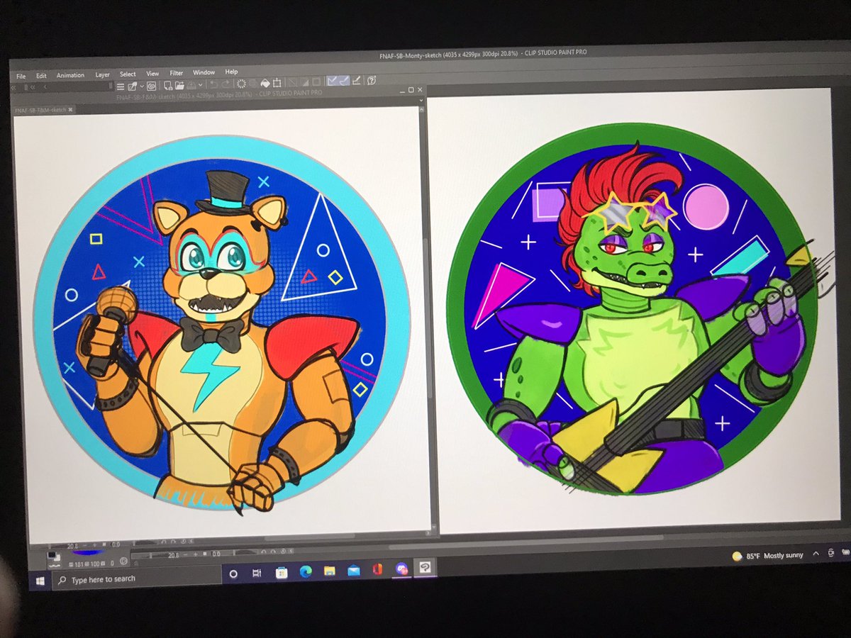VAFoxDesigns1's tweet photo. I AM BACK AND ALIVE! Freddy and Monty will be done soon and the batch will be complete💙💚 https://t.co/olmHfCwFod