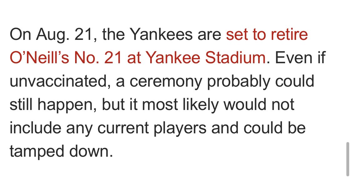 New York Yankees set to retire legendary Paul O'Neill's No. 21