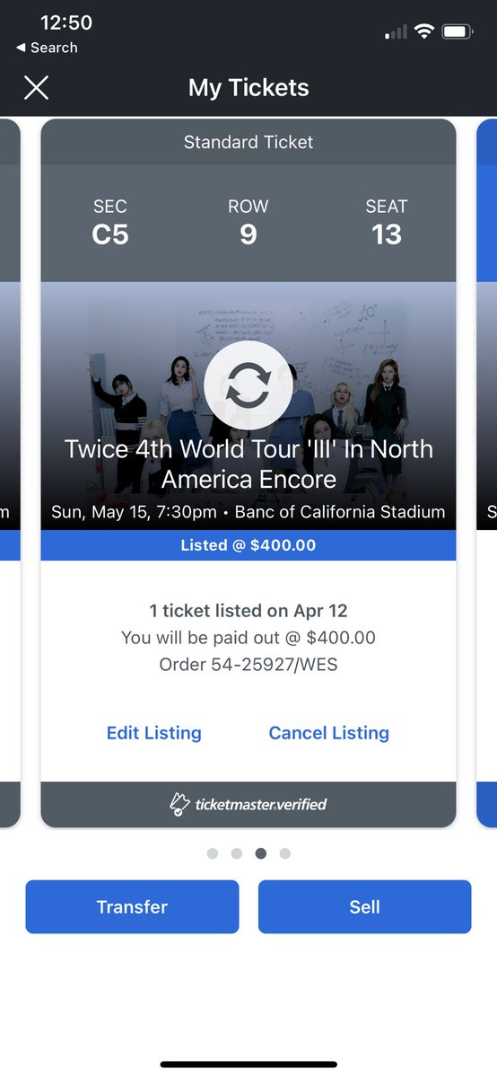 cafehes's tweet photo. selling 3 twice floor tickets!! section c5 row 9 seat 11-13! dm me if interested #TWICE_4TH_WORLD_TOUR_ENCORE #TWICE https://t.co/8N1P6uWYcx