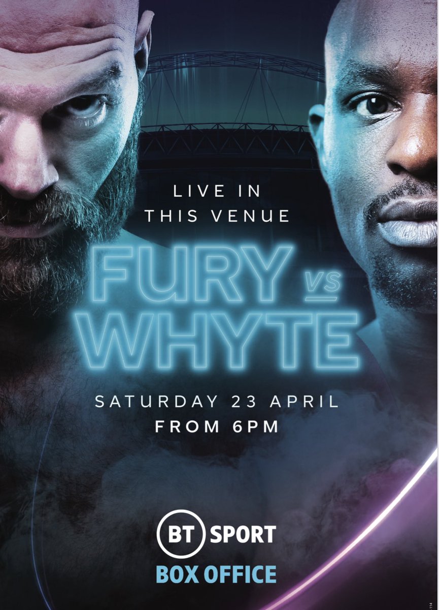 ChurchInnPub's tweet photo. Join us on Saturday 23 April from 6pm &amp; Watch Fury v Whyte Live #tysonfury #dillanwhyte #boxing https://t.co/K5mcJfjlKC