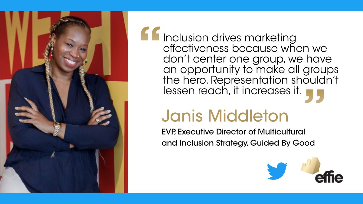 Effie_US's tweet photo. Guided By Good's @janis_camille joined us at @Twittermktg’s NYC office today to judge the Multicultural #Effies! Here’s how she believes inclusion can drive #marketing effectiveness, #InOneTweet. https://t.co/3epT2MYnUE