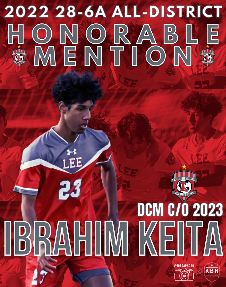 Congratulations to Junior DCM, <a href="/IbrahimKeita23/">Ibrahim Keita</a> - for earning an All-District Honorable Mention Selection for the 2021-2022 season.  We are so proud of you! #GoVols #TXHSSOC