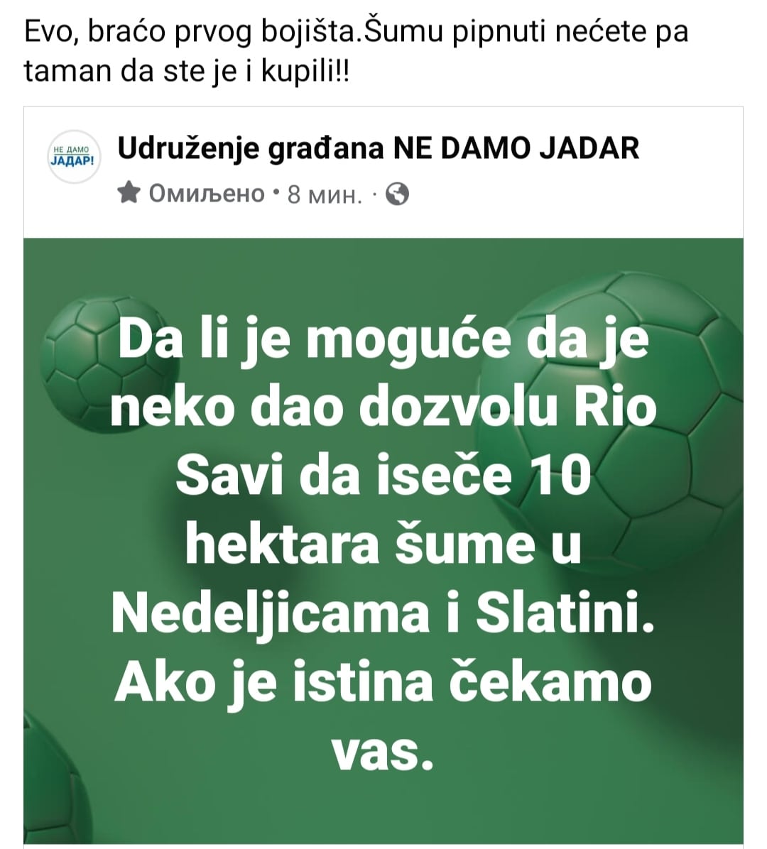 Udruženje NE DAMO JADAR tweet media