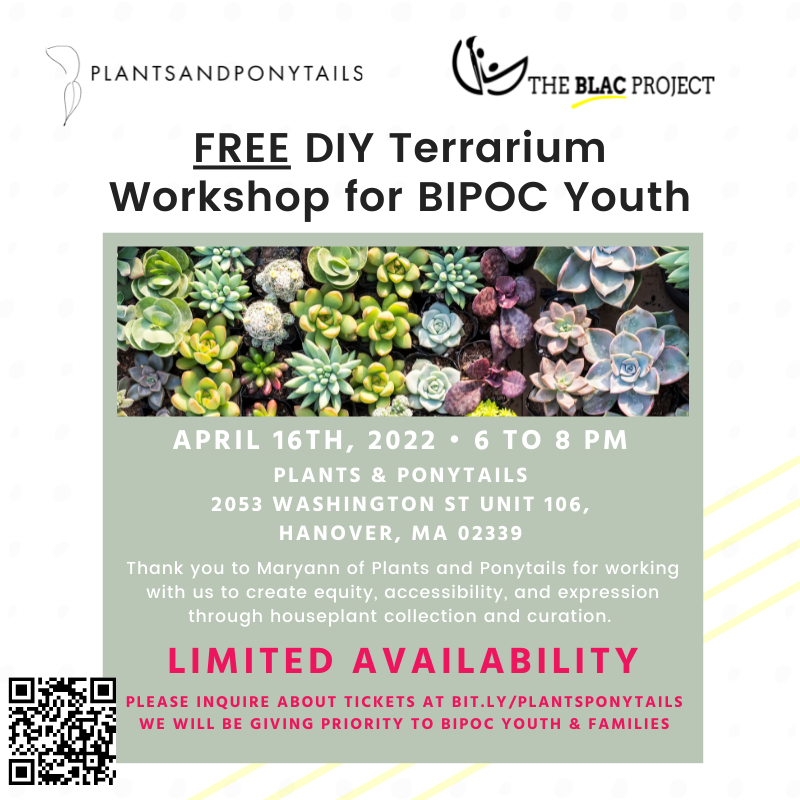 BLACProject's tweet image. ‼️ REQUEST TICKETS VIA THE LINK IN OUR BIO. ‼️ Thank you to the amazing folks at Plants and Ponytails for this amazing opportunity to introduce plant care as a form of self-care and mental wellness to marginalized communities.