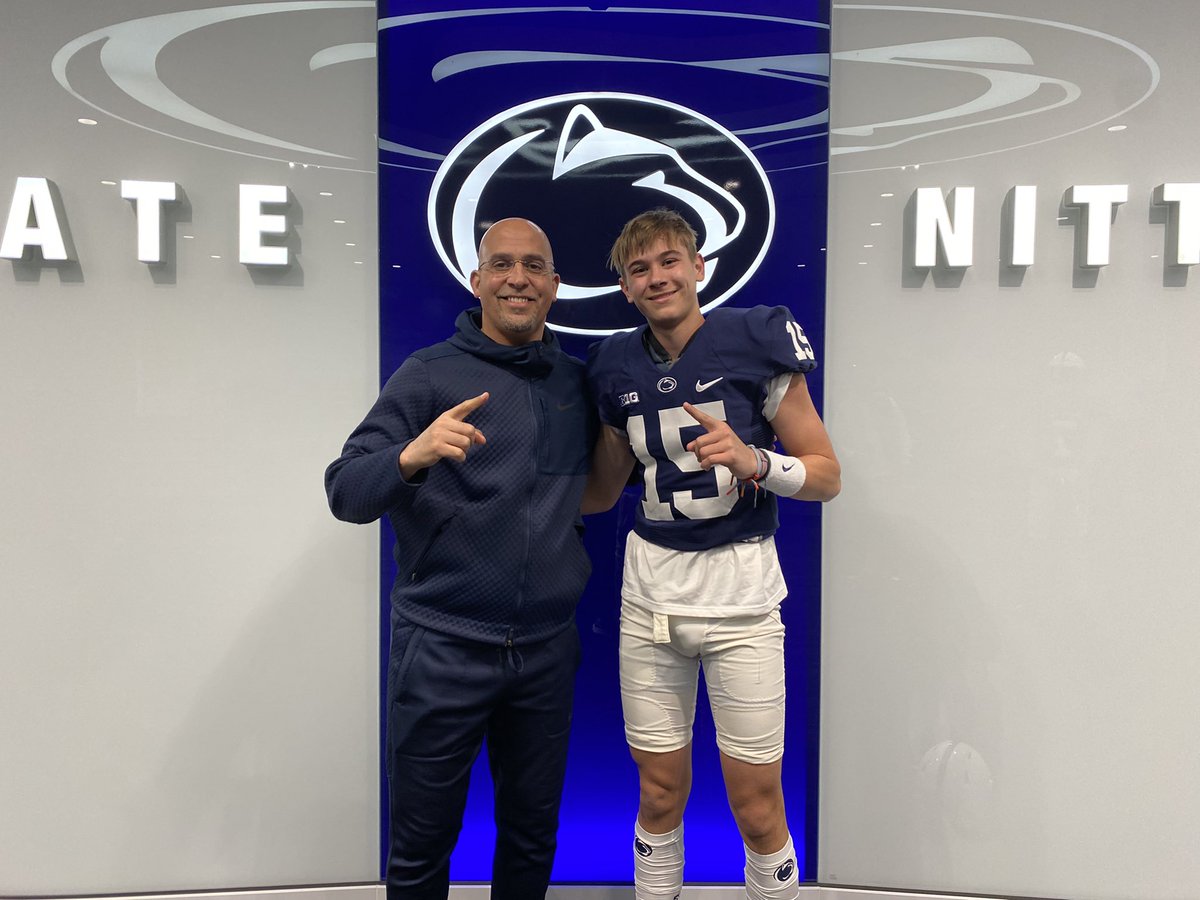 deandonaldson15's tweet photo. Thank you @PennStateFball for the great visit! @shadrich80 @Coach_Yurcich @coachjfranklin @c0achevans @NELITE7v7_ https://t.co/4VocP75FLb