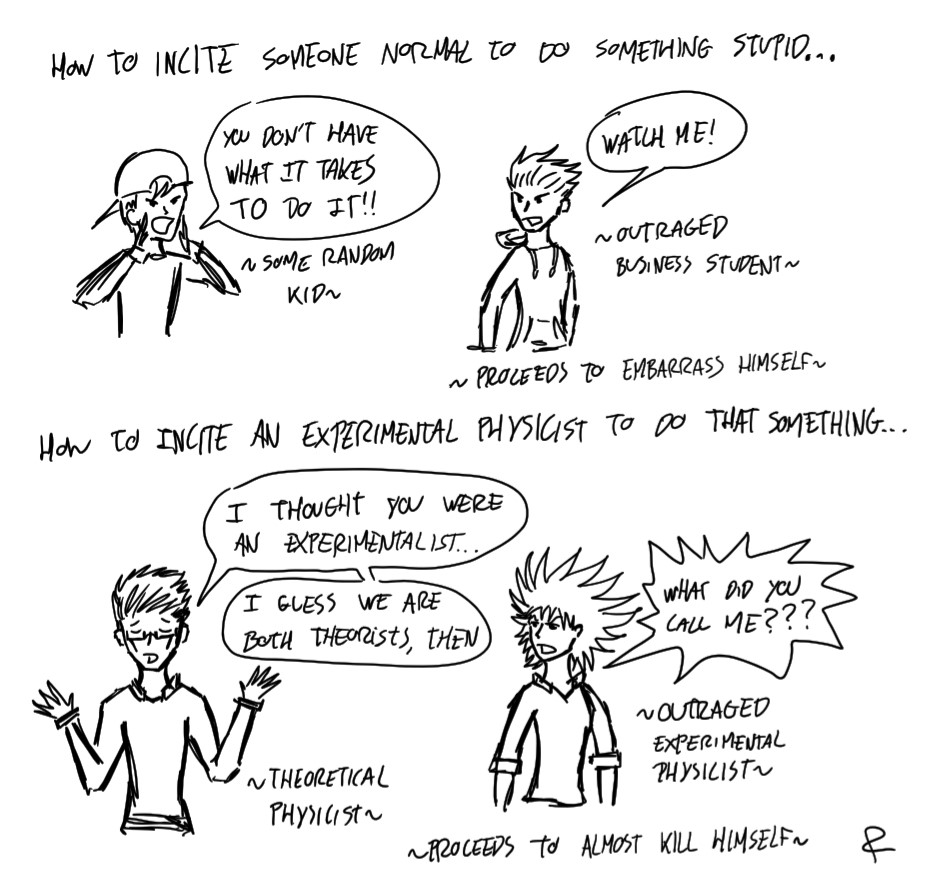 Le_petit_Robin's tweet photo. #physics #memes #experimentalphysics #theoreticalvsexperimental #dontmesswiththeexperimentalists https://t.co/DNT0w19M3t