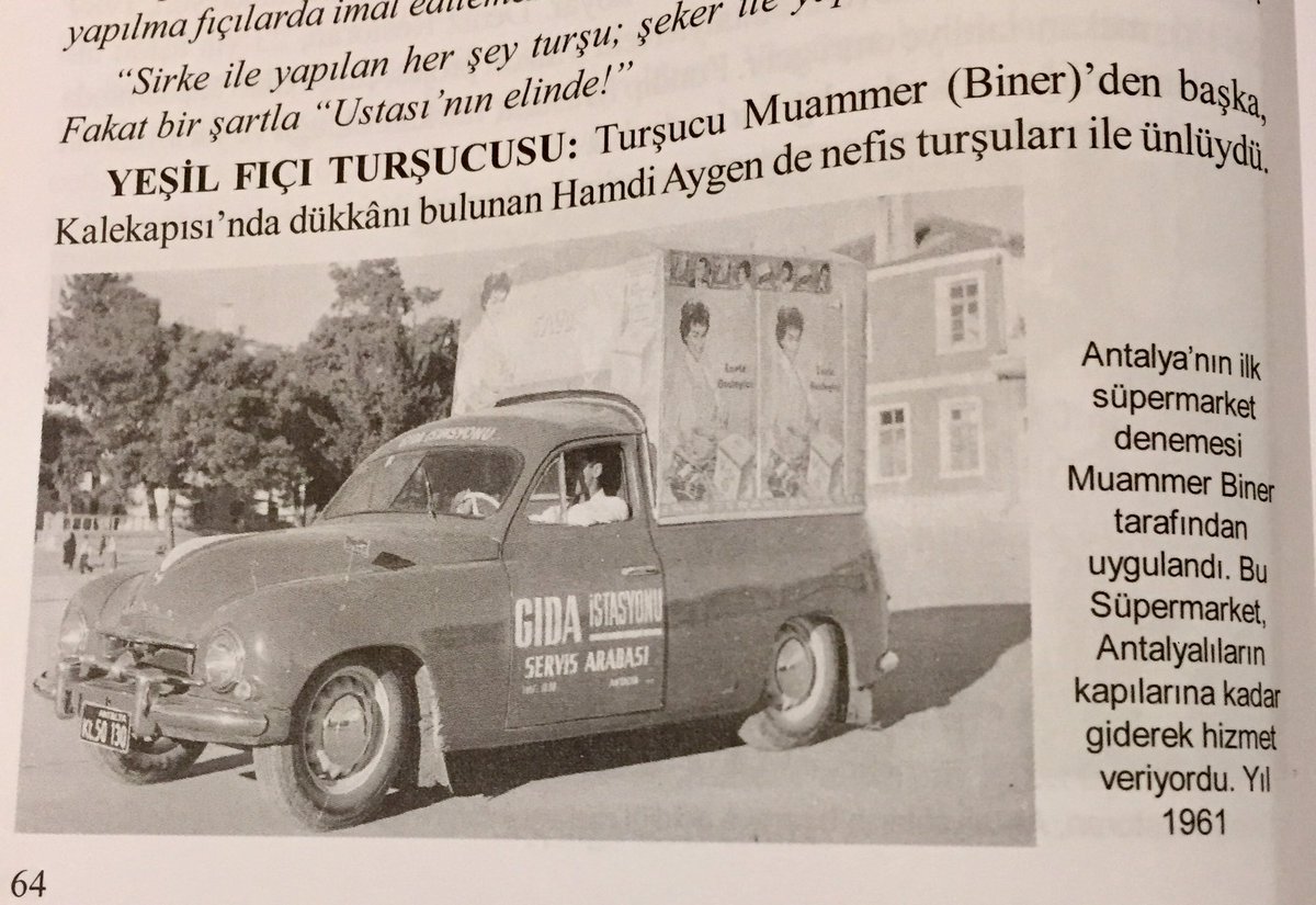 Antalya’nın hafızalarından Hüseyin Çimrin büyüğümüzün kitabından bir detay:meğerse Antalya’nın 60’ların başında bir Getir’i varmış ...