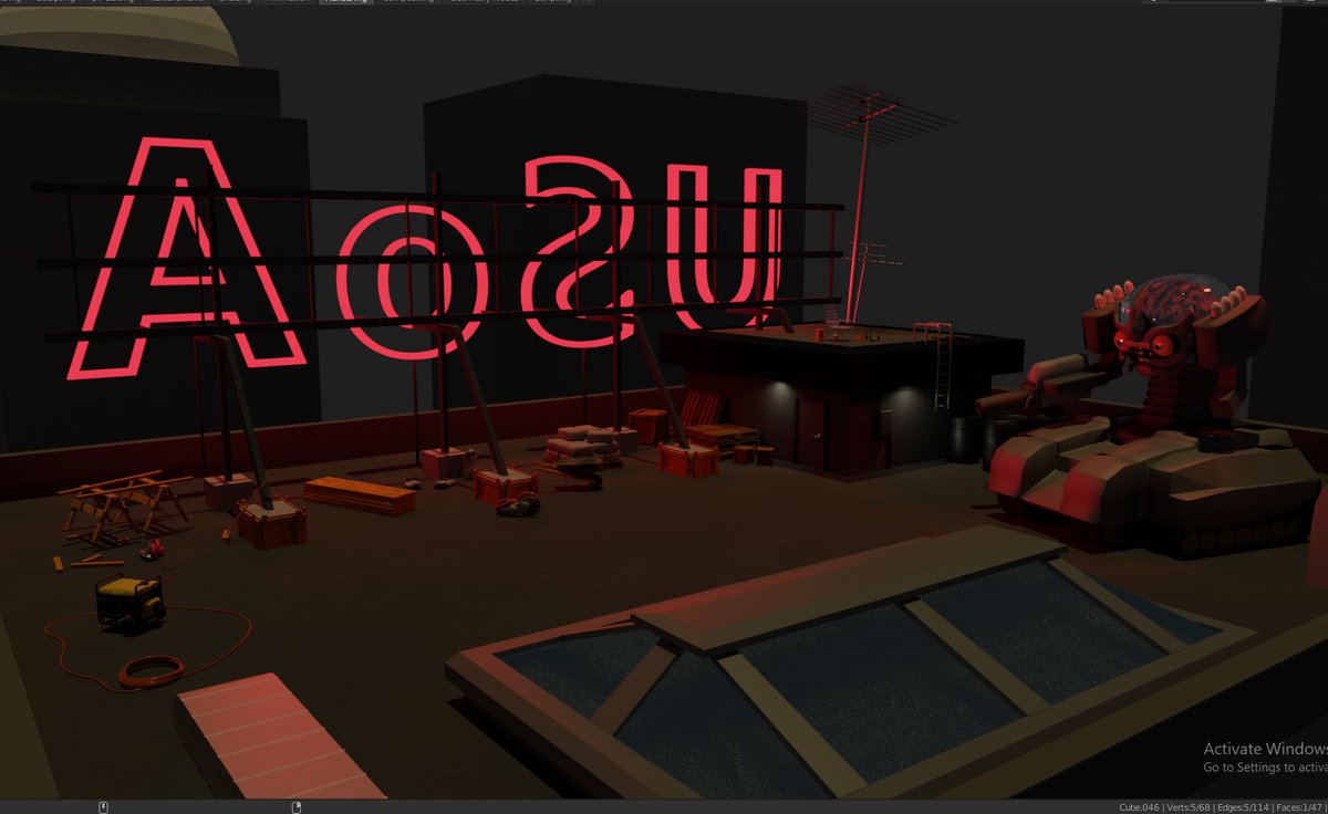 most pieces are in place. almost time to touch it all up.
#blender #Blender3d #blenderart