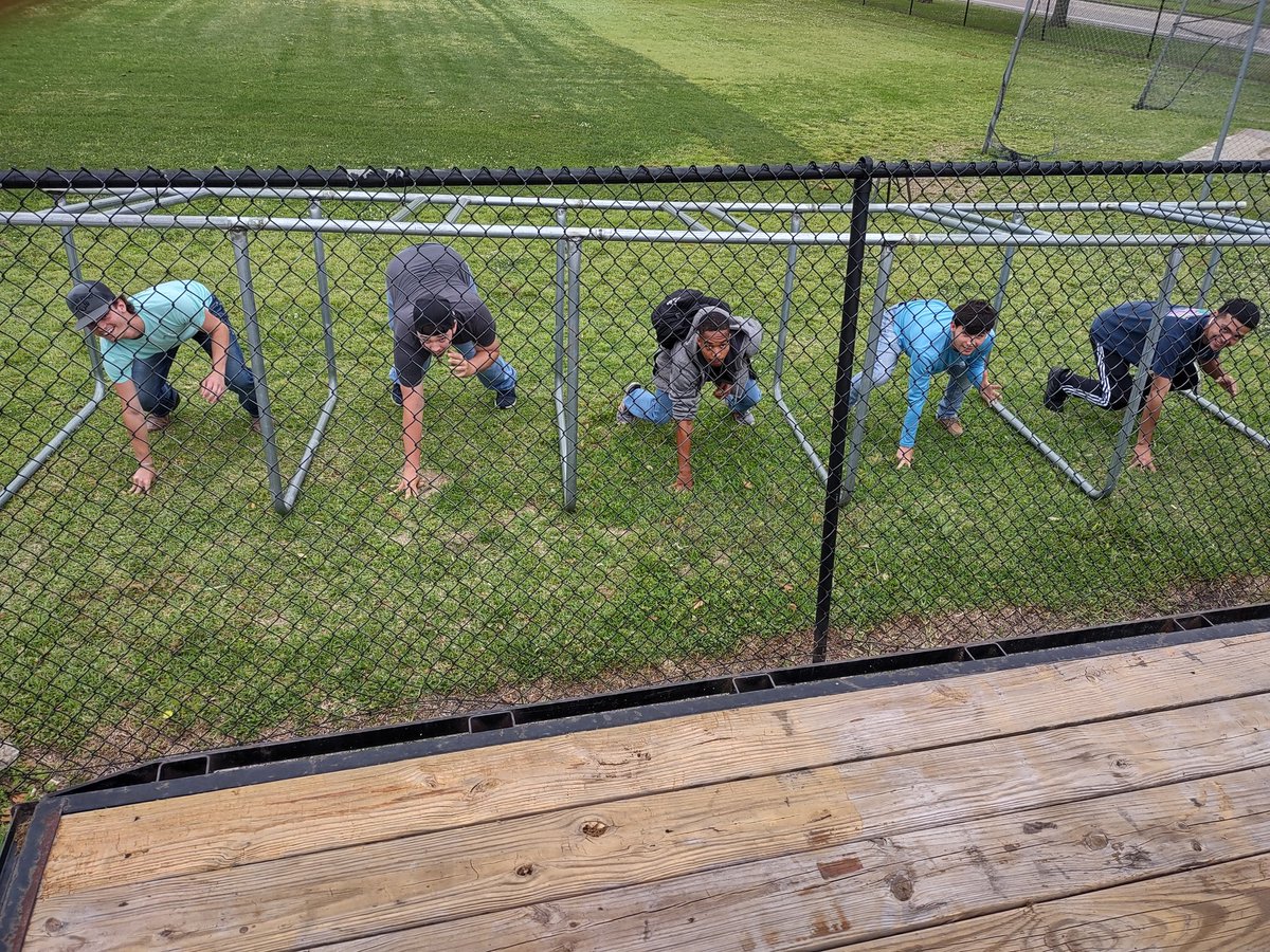 AHSMFG's tweet photo. One lineman chute repaired and back at the practice field. https://t.co/GYKPKWZA8j