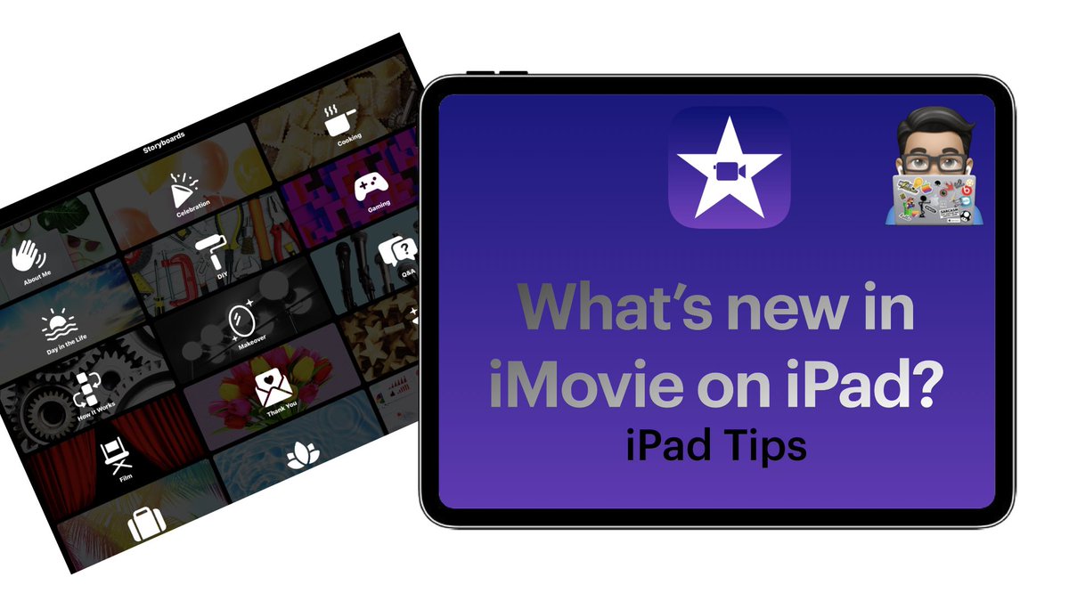 mat6453's tweet photo. Check out this quick overview of the updates to iMovie just released.  Some awesome new ways to jump into video creation and project ideas for education. 

🎬 https://t.co/ONpGeGu3GS

#AppleEduChat #AppleTeacher https://t.co/0HUGfdy5E4