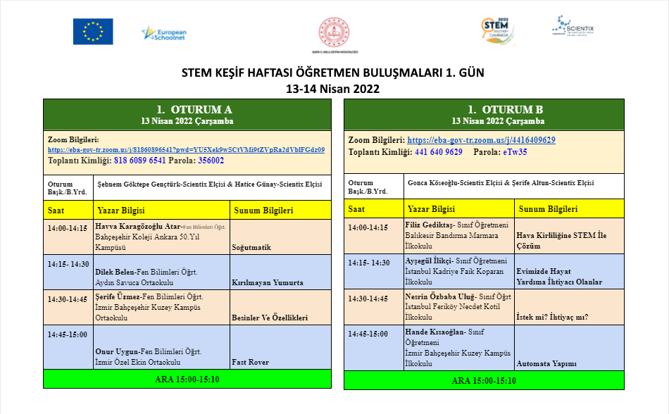 Dilek3541's tweet photo. 📢#STEM  KEŞİF HAFTASI ÖĞRETMEN BULUŞMALARI
Başlıyoruz

🗓️13-14 Nisan 2022  ⏰10:00-17:00

@izmir_ilmem @izmir_mem_arge
 
#SDC22 @scientix_eu @ScientixTurkey 
@koseoglu_gonca @meloben1 @kizimsophia @serifetakmaz @NBAYKAN @HGnay3 https://t.co/sWZ1NbsW2L