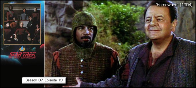 1994's "Homeward" episode of Star Trek The Next Generation turns 29 years young today! scifihistory.net/january-15.html <a href="/StarTrek/">Star Trek</a> <a href="/akaWorf/">Michael Dorn</a> <a href="/PaulSorvinoSing/">Paul Sorvino Sings</a> @BrianMarkinson <a href="/PennyJJerald/">Penny Johnson Jerald</a> <a href="/narenshankar/">Naren Shankar</a> <a href="/realtraceecocco/">Tracee Lee Cocco</a> <a href="/KenoDeary/">KENO DEARY</a> 

!!! Please Retweet !!!