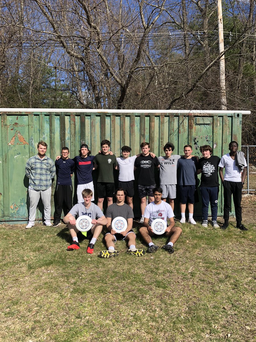 BMHSUltimate's tweet photo. After a 2 year hiatus, BMHS Ultimate Frisbee is back with a Home opener tomorrow (4/13) against Westford Academy at Alumni! #PackAlumni https://t.co/frYwkPj41F