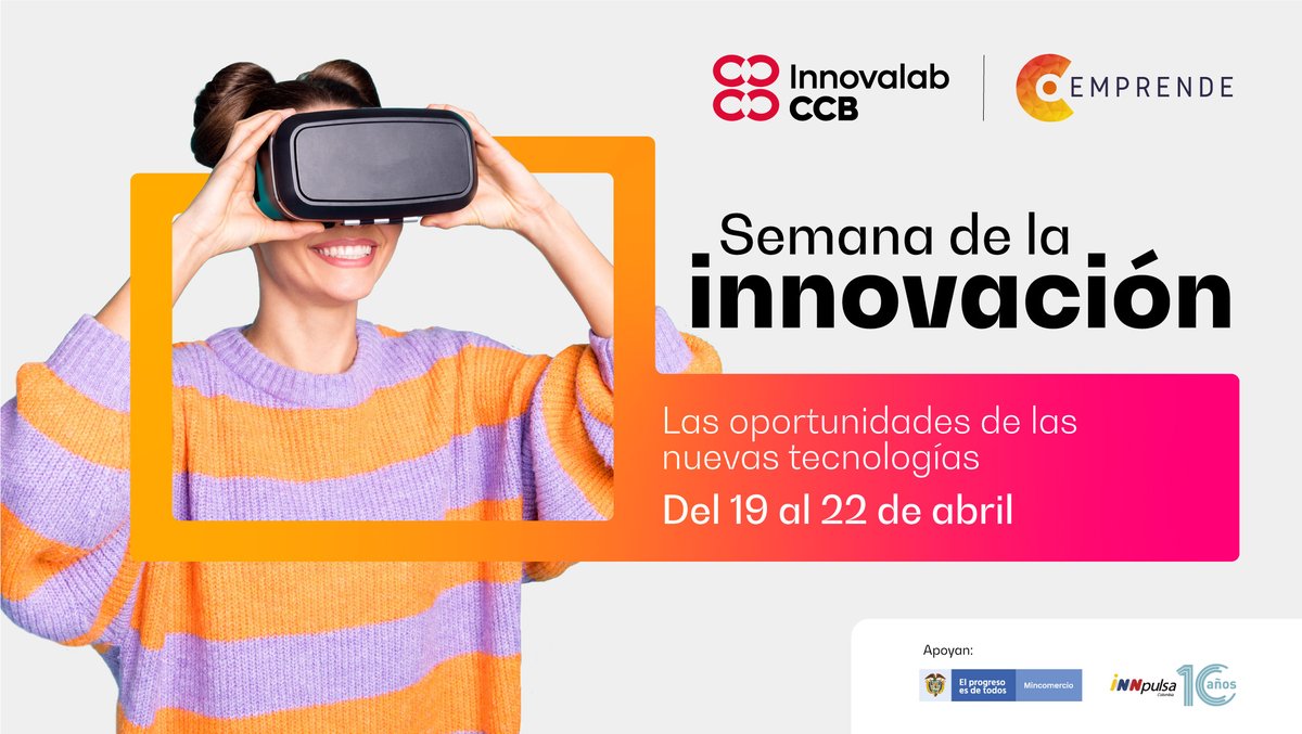 camaracomerbog's tweet photo. ¡Llega la semana de la innovación! @camaracomerbog e @InnpulsaCol invitan al ecosistema emprendedor de la ciudad y el país a participar en actividades de conocimiento, conexión y co-creación.
📅19 al 22 de abril
Más info aquí👉 https://t.co/PJBey6gzMo
#InnovalabCCB #CEmprende https://t.co/VC6R7KQhuC