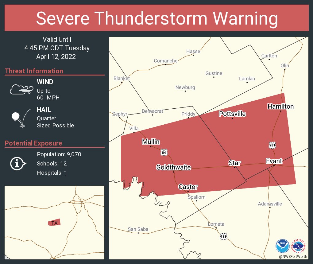 NWS Severe Tstorm on Twitter "Severe Thunderstorm Warning including