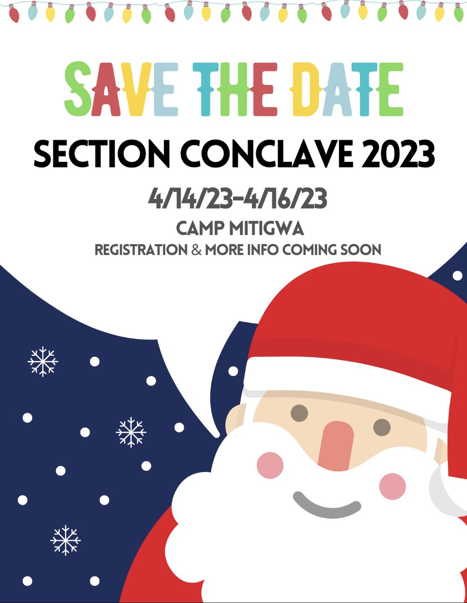 oasectiong6's tweet photo. We have a Holly Jolly Conclave planned for 2033! Save the date, so you can be the first to register in December. https://t.co/iX807eu21e