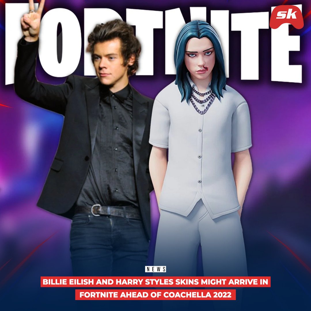 HLNewsBr's tweet photo. #RUMOR 🚨| Segundo Skesportsgaming, será adicionado uma skin de Harry ao jogo Fortnite, antes do festival do Coachella 2022, junto a uma skin da cantora Billie Eilish.

Esperamos que não seja vazado, se for tiraremos do ar imediatamente. E por favor, nos avisem! :) https://t.co/lmHeDOh5L0
