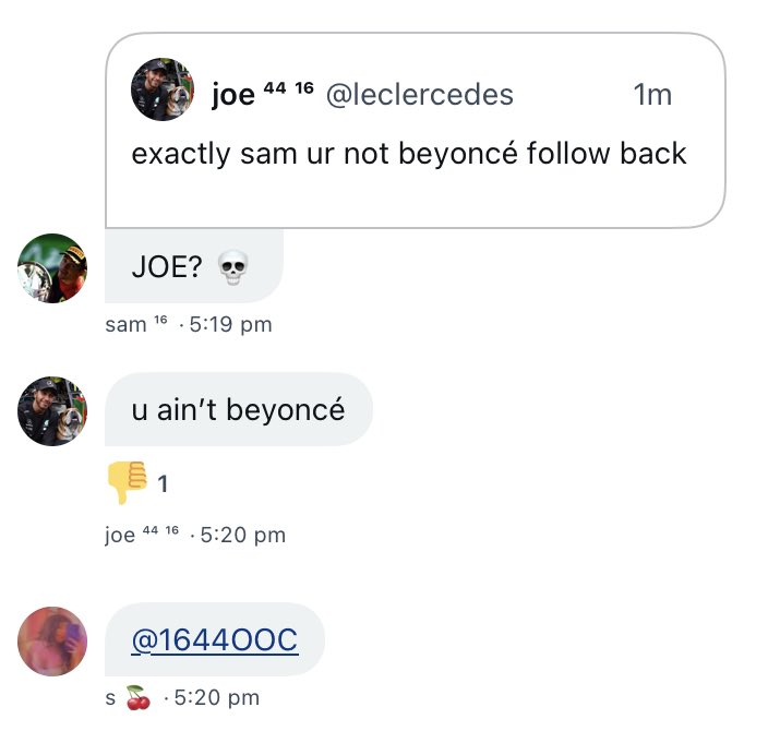 1644OOC's tweet photo. u ain’t beyoncé https://t.co/8xIhUHR7l3