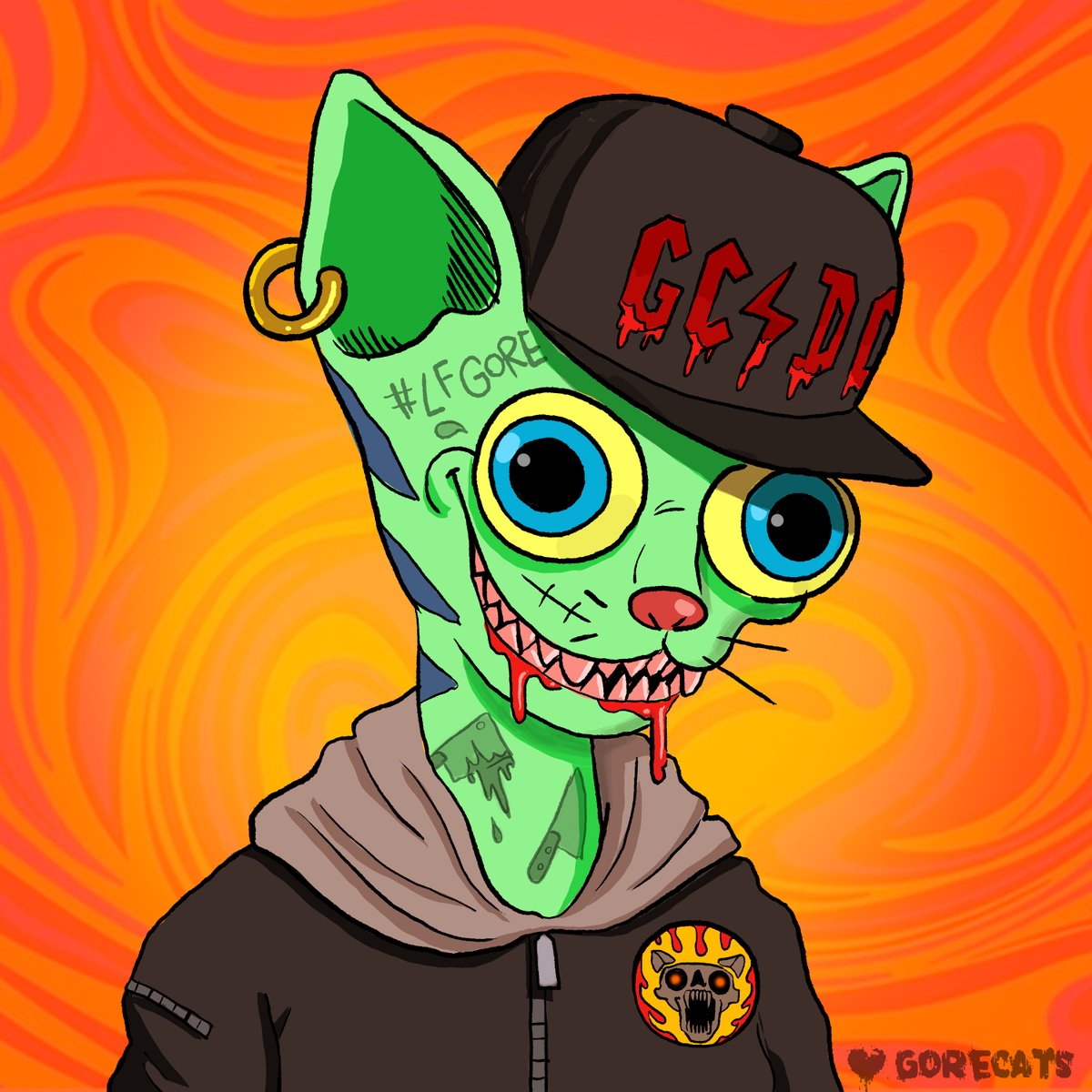 GORECATS's tweet photo. GORECETS ON KREK!!

We haven't done any fan art for a while so thought we would kick it off with the best degendontgiveafurk project in recent times @CetsOnCreck 

We both share a love for badass cats so would be sik to see them chillin'  &amp; smoking a bowl together one day...
LFG! https://t.co/UTDbnO2497