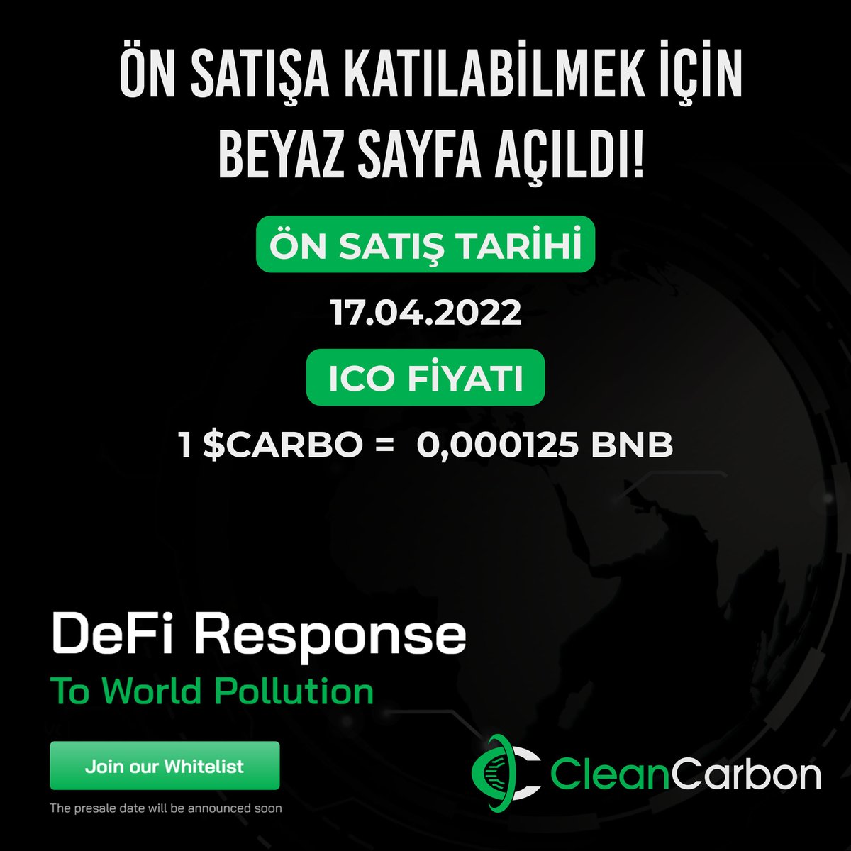 kriptoofis's tweet photo. Clean Carbon $CARBO Ön Satışı için Beyaz Sayfayı Aktif Etti!

Ön Satış Hakkı Kazanmak İçin;
Beyaz Sayfaya Kaydol👉 https://t.co/oCaAIG2HiI

@cleancarbon_io #carbo https://t.co/IBOTK7cH4g