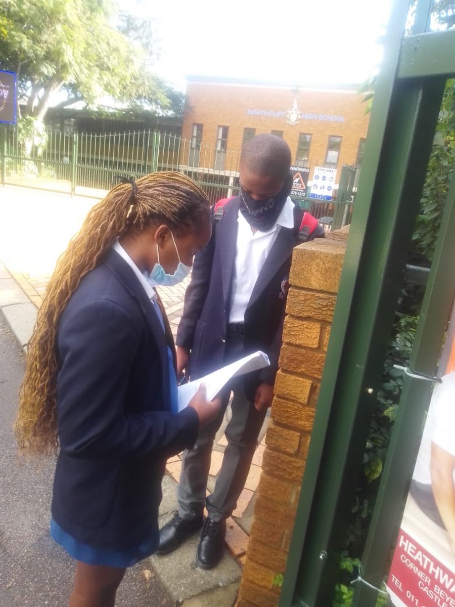 Meet the Letswalo Siblings who are not allowed to study at Northcliff High because their parents are unemployed. They wake up every morning to go to school and study outside the school. #LetswaloSiblings