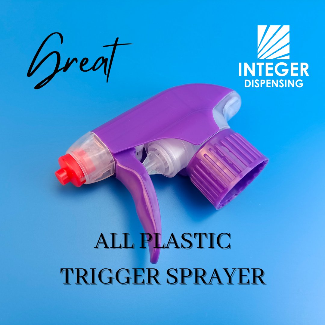 integersprayers's tweet image. All plastic trigger sprayer,it is made by full plastic without metal spring. it can use as spra
#packaging #triggersprayer #triggerpump #triggerheads #foampump #sprayers #plasticsprayer #packagingsolution #mistsprayer #manufacturer #supplier #cleaning #cleaner #bottle