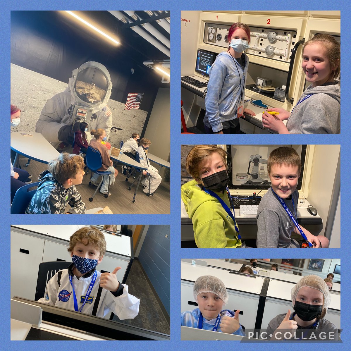 Mrs. Gogny’s class is having a BLAST at the Challenger Center today. Mission accomplished!