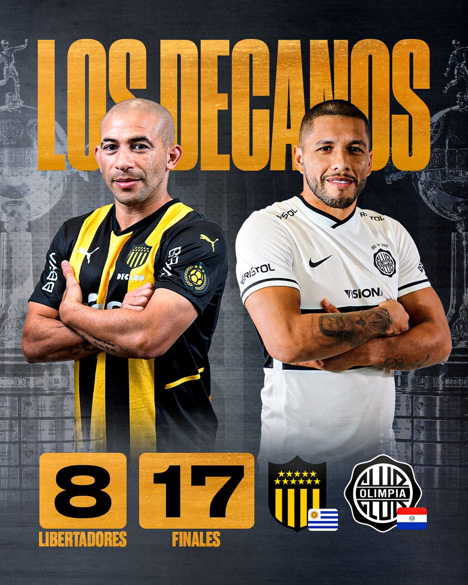 OficialCAP's tweet photo. ✨ Hoy en el Campeón del Siglo hay duelo de 𝐋𝐨𝐬 𝐃𝐞𝐜𝐚𝐧𝐨𝐬 de 🇺🇾 y 🇵🇾 

Entre ambos, jugaron 17 finales y ganaron 8 Copas CONMEBOL @Libertadores.

⭐️⭐️⭐️⭐️⭐️/⭐️⭐️⭐️ https://t.co/E8LeKCYeOe