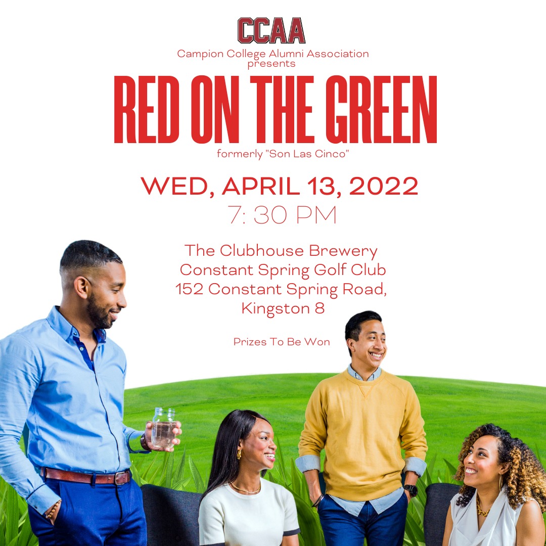 🔴TOMORROW we'll be at Club House Brewery!

📍 Inside the Constant Spring Golf Club (ow.ly/276g50IFNB7)

🔴Come early! Bring a friend or two and let’s enjoy some good vibes together.

🔴 #RedIsStrong #Campion #Campionite #CampionCollege #HailCampionHail