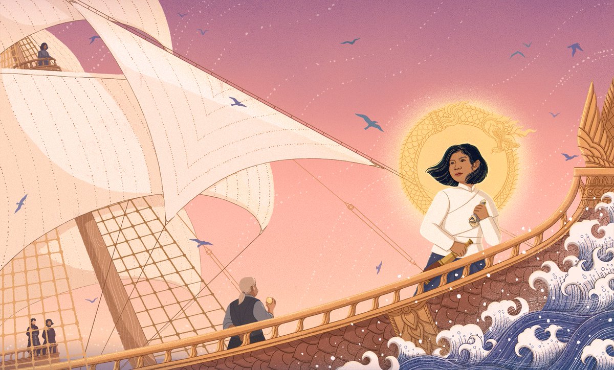 THE LAST MAPMAKER by @soontornvat  is out today! 🗺🐉✨I'm so proud and grateful to have been a part of this project. Thank you to my AD Hayley Parker and @Candlewick . Here are the full wrap cover and interior map that I got to illustrate! 