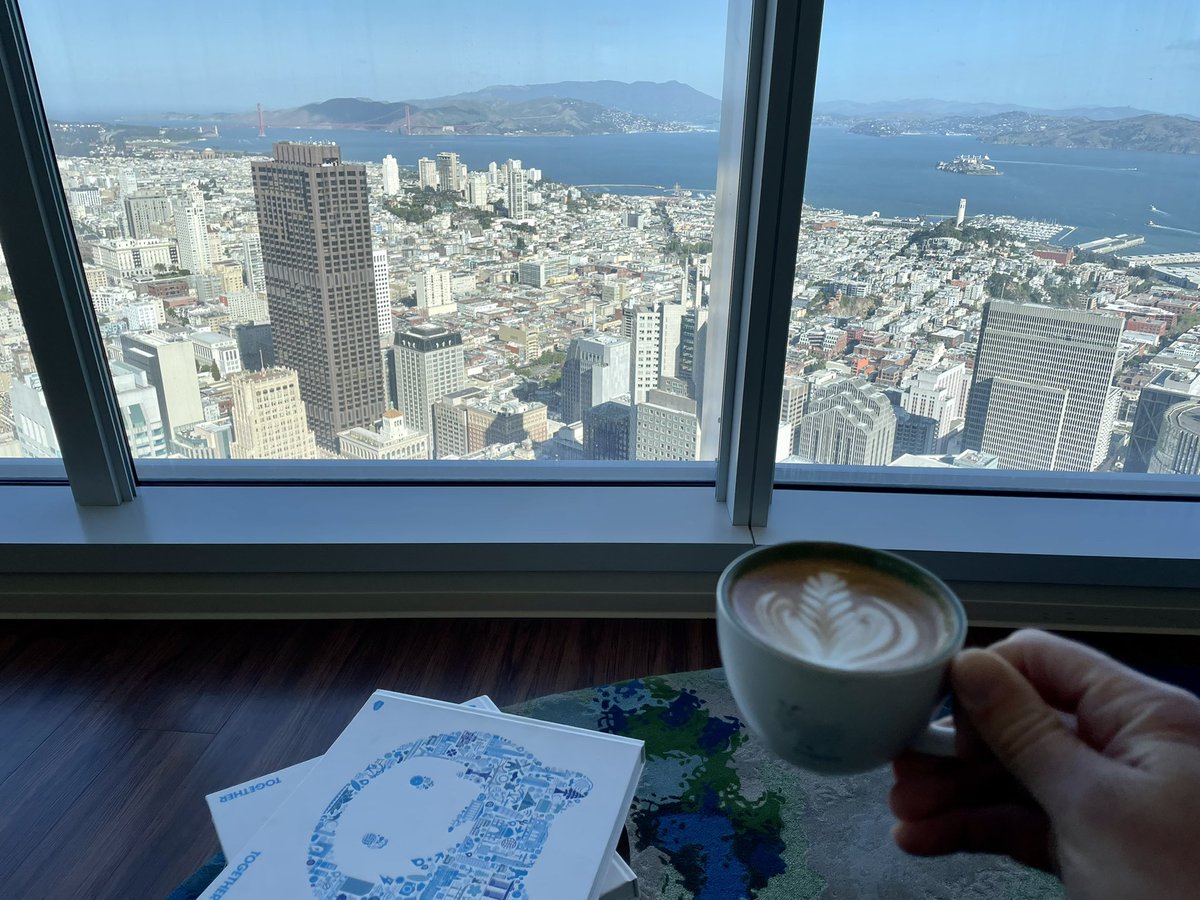 Going back into the office isn’t all bad. ☕️😎 <a href="/salesforce/">Salesforce</a> Tower in #SanFrancisco