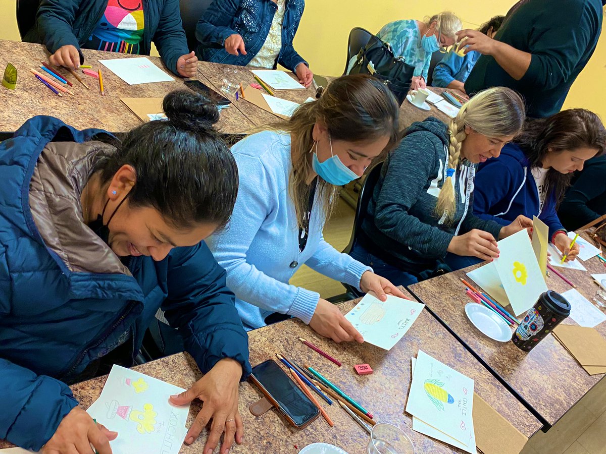 joshgalvan75's tweet photo. Our first Morton parent in person field trip! Learning azteca painting. #mortonpride #orgullomorton https://t.co/fkg3clqmyK