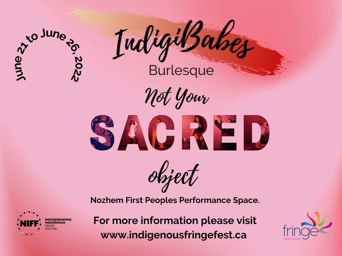 nogofringefest's tweet photo. We are so excited to share our first show poster with you from IndigiBabes Burlesque!
#FringeFests #NIFF2022 #caff #Peterborough #Indigenous #indigenousperformanceart #peterboroughperforms #LongLiveTheFringe https://t.co/IIhv7wRZJR