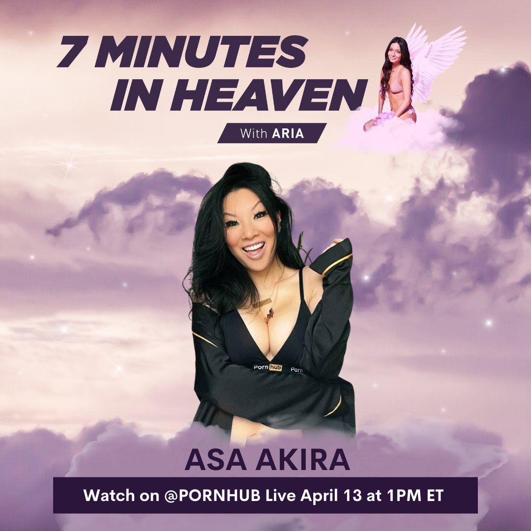 Tune in tomorrow for my “7 Minutes In Heaven” with @AsaAkira on Pornhub’s Instagram Live at 1pm 